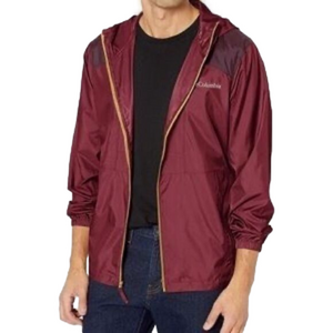 Columbia Burgundy Zip-Up Windbreaker Jacket
